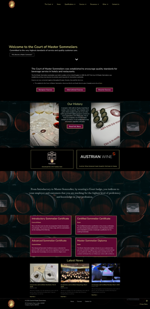 Court of Master Sommeliers Home Page