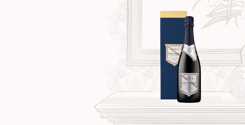 Nyetimber 1086 Prestige Cuvee 2014 bottle with gift box