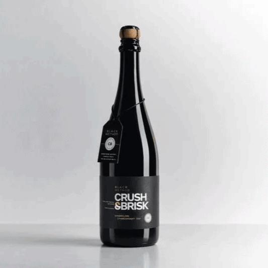 Crush and Brisk Blanc de Noirs bottle