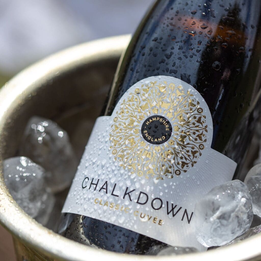 Chalkdown Classic Cuvée chilling in an ice bucket