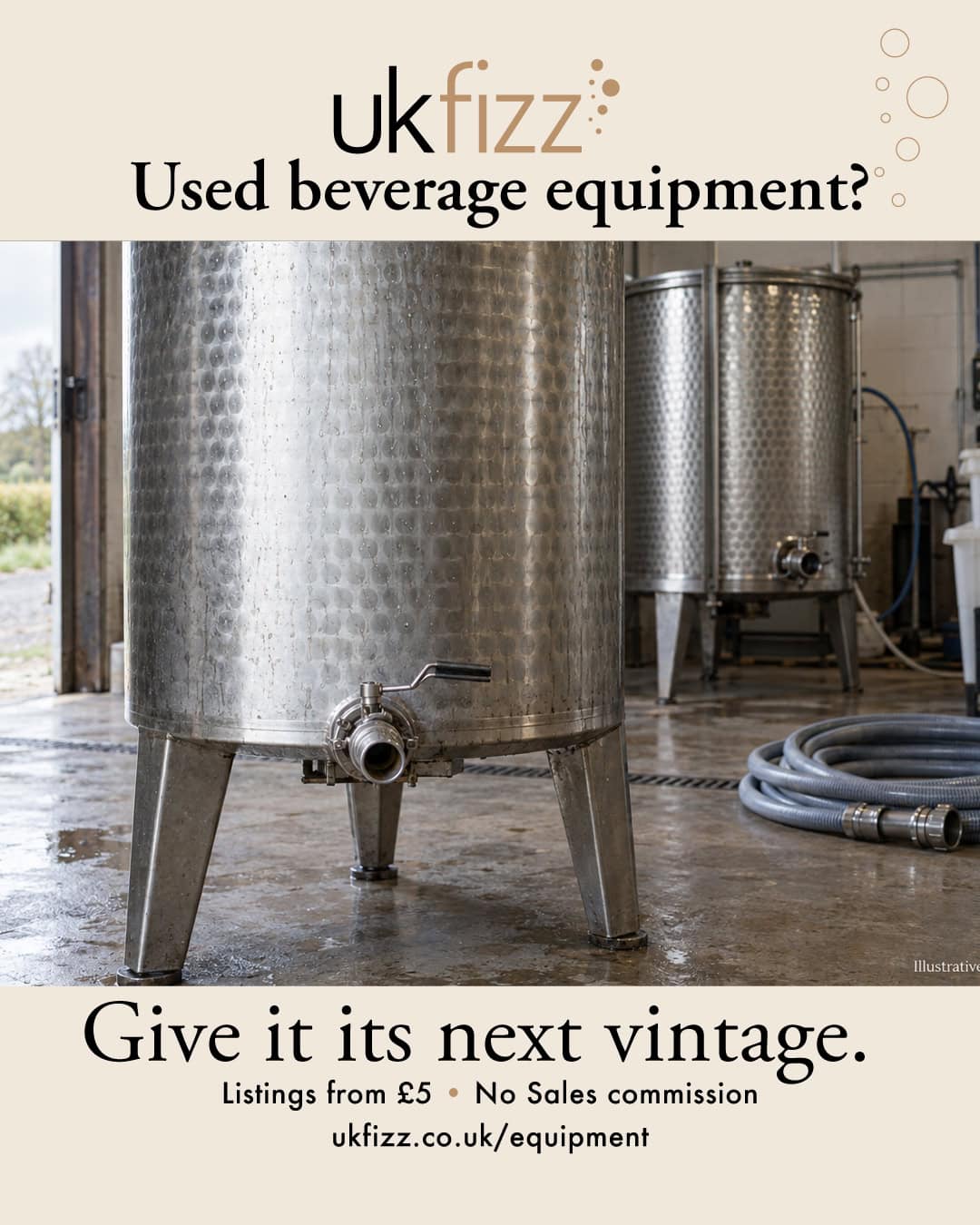UKFizz Used Equipment Sales: Used beverage equipment? Give it its next vintage. Listings from £5, with no sales commission.