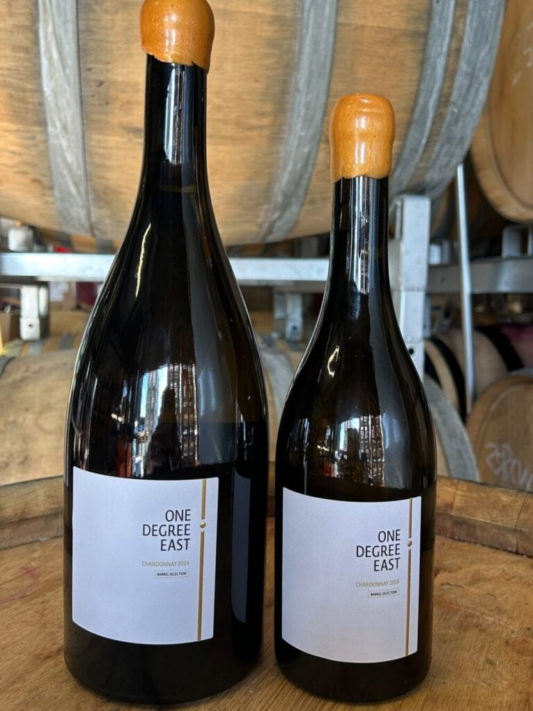 One Degree East Chardonnay 2024 Barrel Selection — official bottle photograph