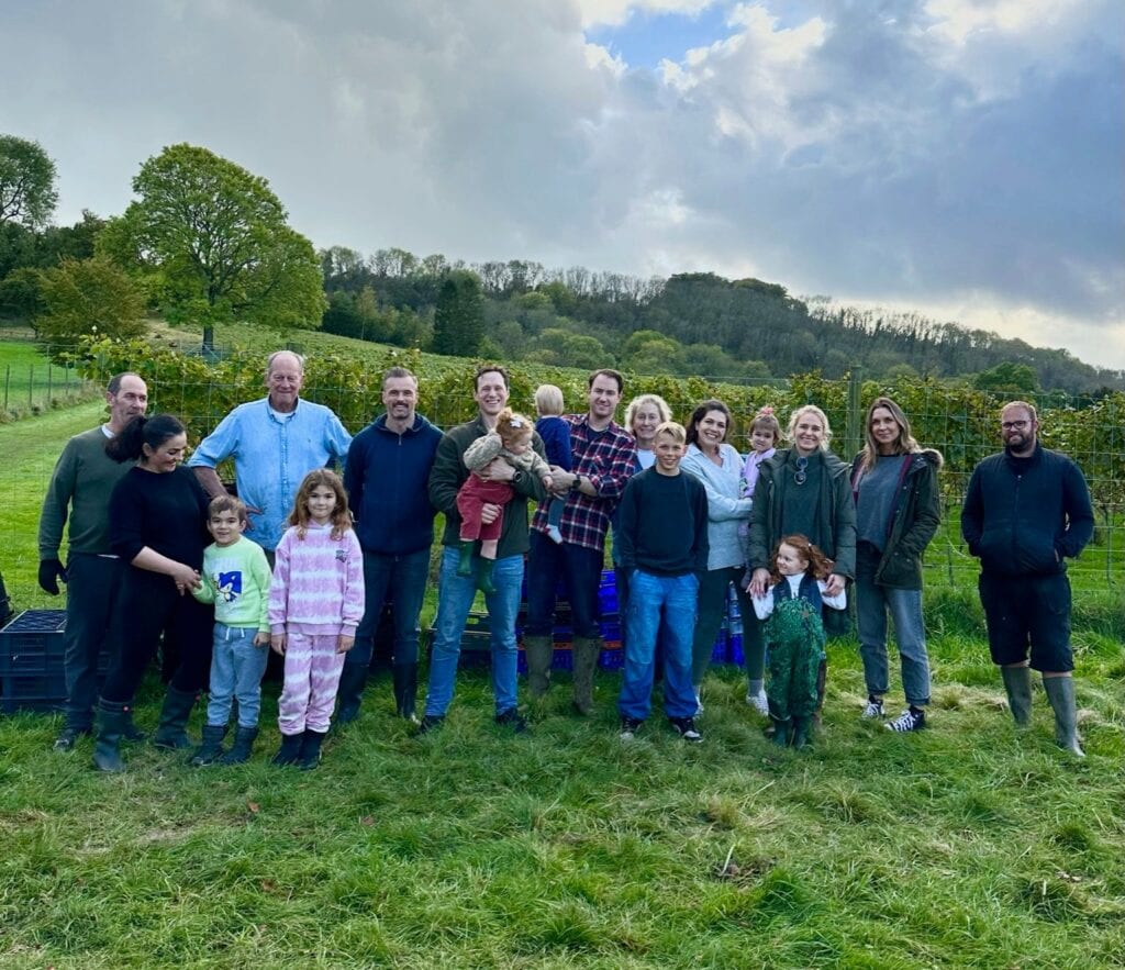 The Chilcomb family among the vines
