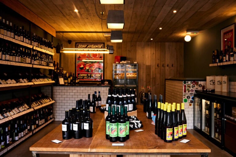 Inside Shrine to the Vine on Broadway Market.